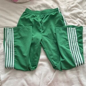 Green wide-leg Track Pants